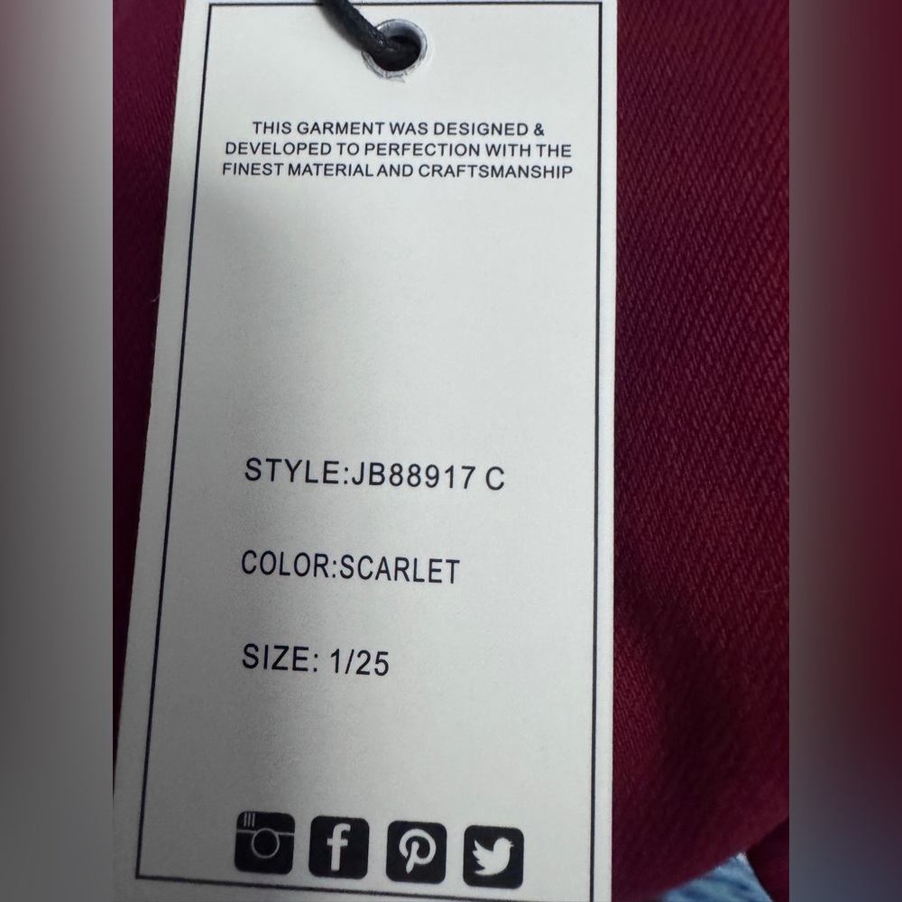 NEW Judy Blue Burgundy Red Heart Pocket 90’s Straight/ Wide Leg High Waist Jeans - Picture 5 of 6